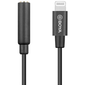کابل تبدیل میکروفون بویا BOYA BY-K3 3.5mm Trrs to Lightning Cable
