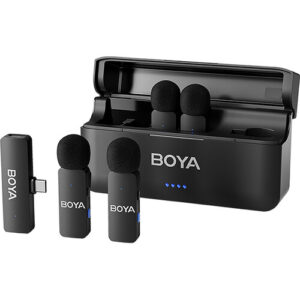میکروفون یقه ای بی‌ سیم چهار‌ کاربره بویا BOYA BY-V4 Wireless Microphone System with type-C