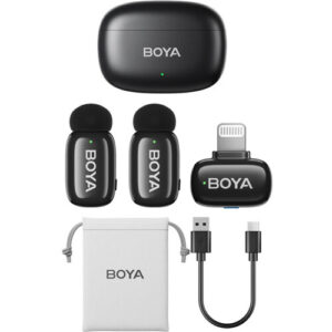 میکروفون یقه ای بی سیم بویا (Boya Mini 15 Microphone System with Lightning (Black