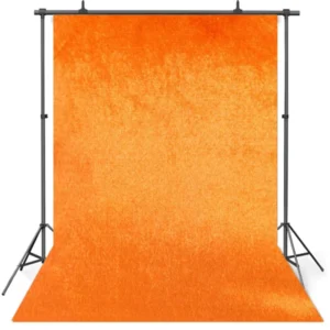 فون بک گراند نارنجی مخمل Orange Velvet Backdrop 2×3