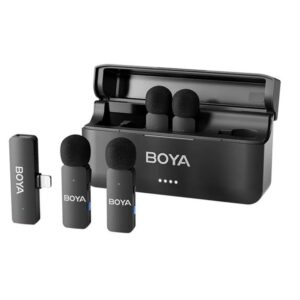میکروفون یقه ای بی سیم چهار کاربره بویا BOYA BY-V4 Wireless Microphone System with Lightning